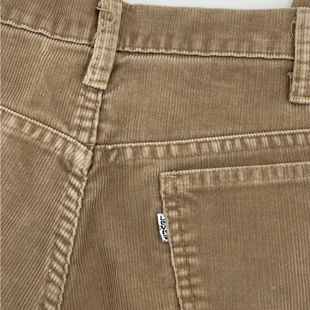 Levi’s Beige Corduroy Cords Straight Leg Pants Jeans 29x29 (29x28 1/8”) Vtg 70s - Picture 8 of 11